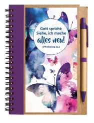 Notizbuch mit Kuli - Jahreslosung 2026 - Schmetterling 