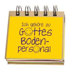 Haftnotizen-Set - Ich gehöre zu Gottes Bodenpersonal - Gelb 