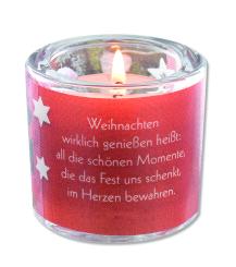 Leuchtglas 6 cm - Weihnachten 