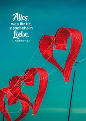 Doppelkarte plano - Jahreslosung 2024 - Herzdrachen 