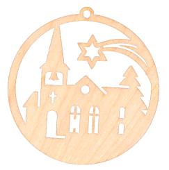 Weihnachtsanhänger Kirche 