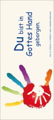 25er-Set Buchzeichen - Hand in Hand - Du bist in Gottes Hand geborgen 