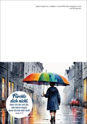 Doppelkarte plano - Jahreslosung 2027 - Regenschirm 