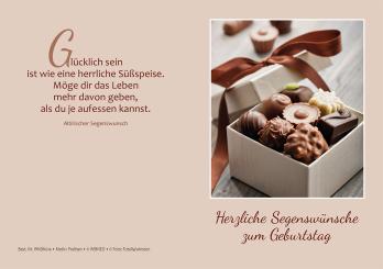 Doppelkarte plano - Herzliche Segenswünsche zum Geburtstag 