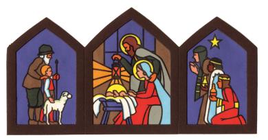 Transparent - Heilige Familie  19,5 x 10 cm 