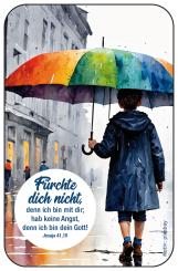 10er-Set - Mini-Scheckkarten-Kalender 2027 - Regenschirm 