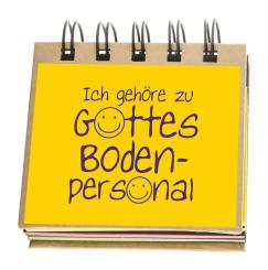 Haftnotizen-Set - Ich gehöre zu Gottes Bodenpersonal - Gelb 