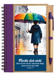Notizbuch mit Kuli - Jahreslosung 2027 - Regenschirm 