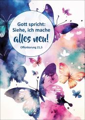 10er-Set Postkarten - Jahreslosung 2026 - Schmetterling 