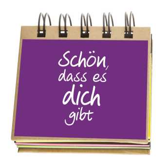 Haftnotizen-Set - Schön, dass es dich gibt - Violett 