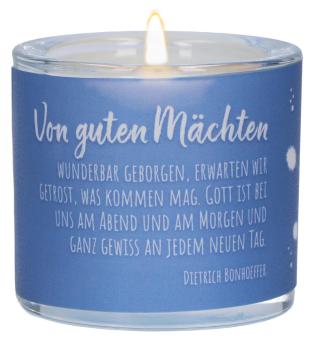 Leuchtglas 6 cm - Von guten Mächten 
