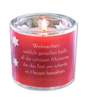 Leuchtglas 6 cm - Weihnachten 