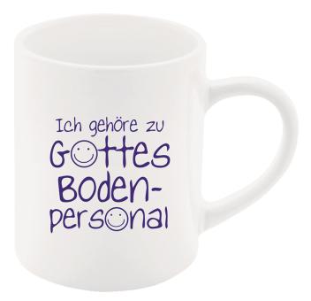 Tasse - Ich gehöre zu Gottes Bodenpersonal 