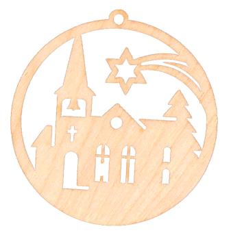 Weihnachtsanhänger Kirche 