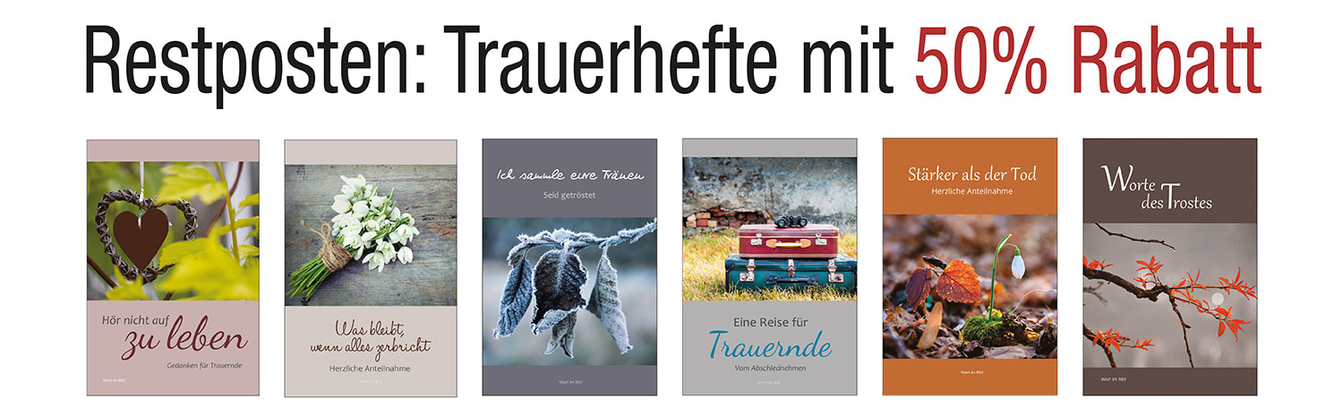 50% auf Trauerhefte